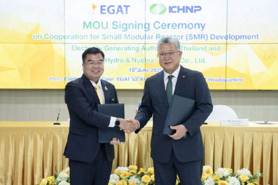 บริษัท KHNP เกาหลีใต้ – กฟผ. ร่วมเดินหน้าศึกษาเทคโนโลยีโรงไฟฟ้า SMR