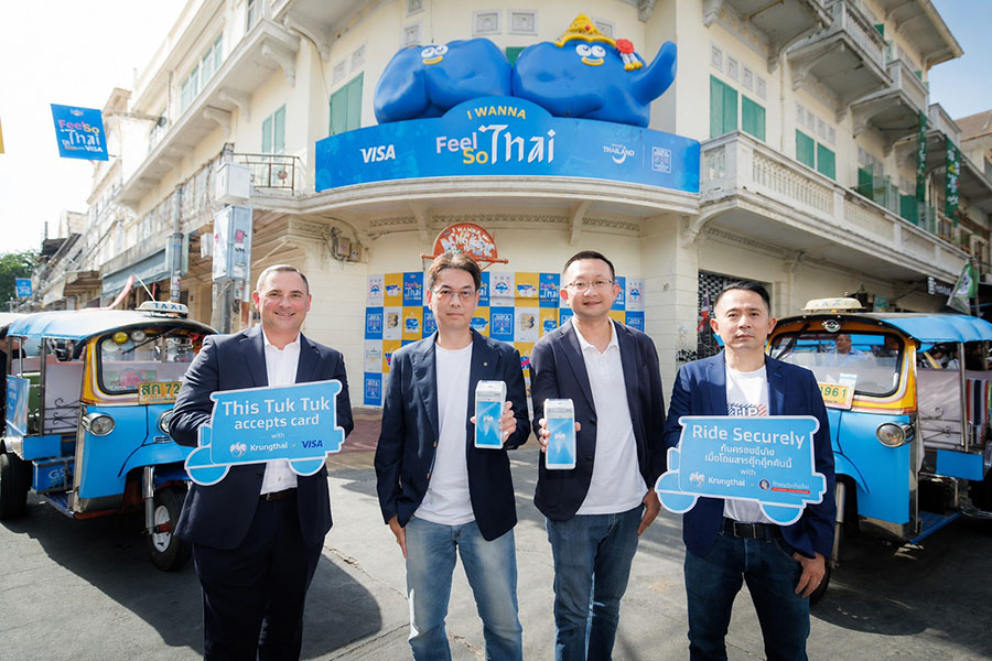กรุงไทย-วีซ่า ลงทุนระบบจ่ายดิจิทัลบนตุ๊กตุ๊ก ดันท่องเที่ยวไทยสู่ Cashless Economy