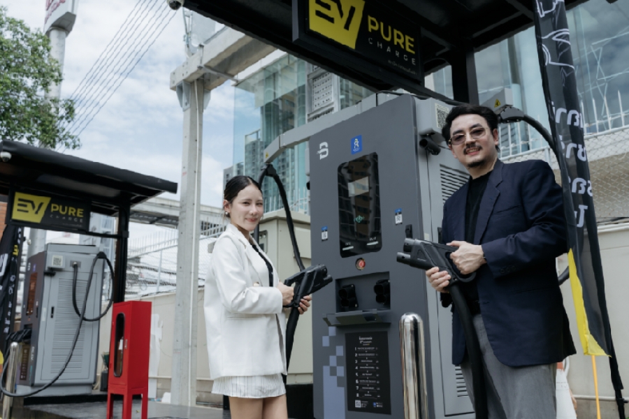สเลย์ทริกซ์ จับมือ เพียวชาร์จ เปิด สถานี EV PURE CHARGE แจ้งวัฒนะ 43 ชาร์จเร็ว 180 kW