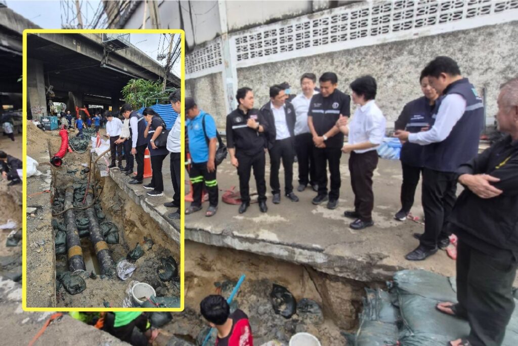 “ฐิติภัสร์” อัปเดตน้ำมันรั่วพระราม 3 พบโพรงใต้ดินลึกกว่า 5 เมตร